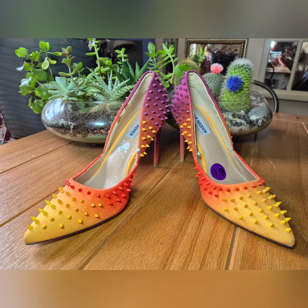 Steve‎ Madden 'Testy' Ombre Spiked Pumps - Size 6.5